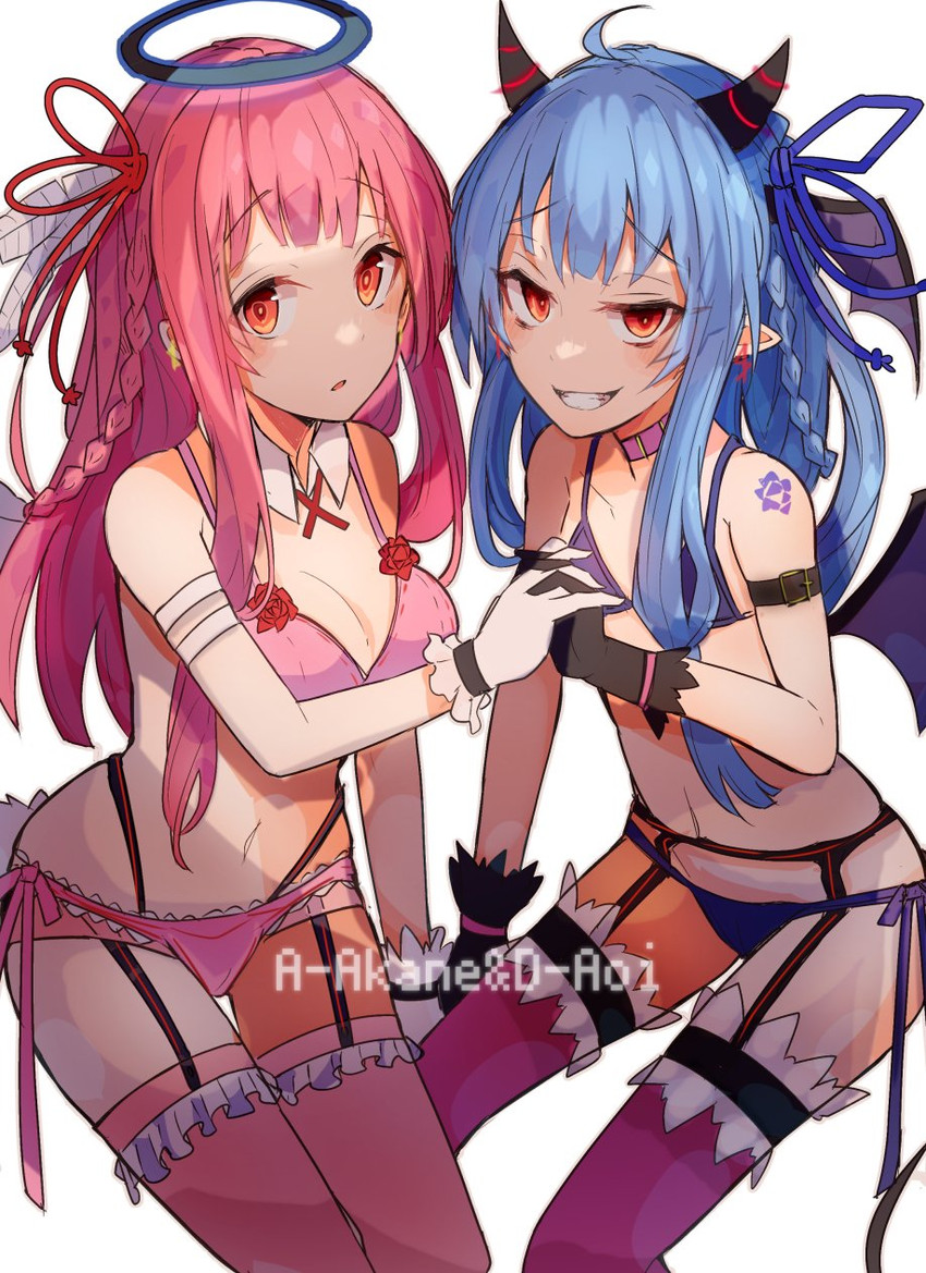 kotonoha akane and kotonoha aoi (voiceroid) drawn by kujira_hebi