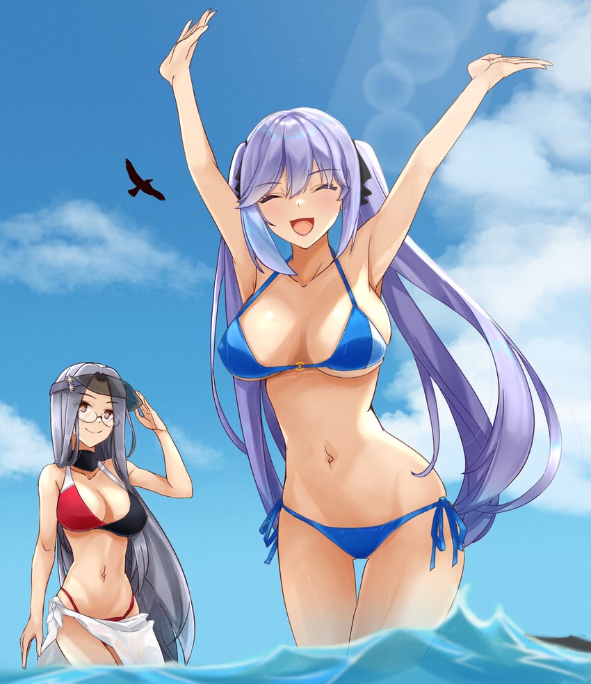 essex and shangri-la (azur lane) drawn by chuu_(rinet)