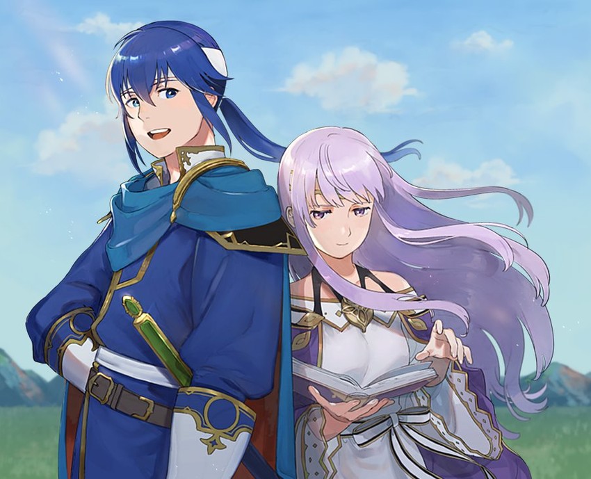 seliph and julia (fire emblem and 1 more) drawn by kyufe
