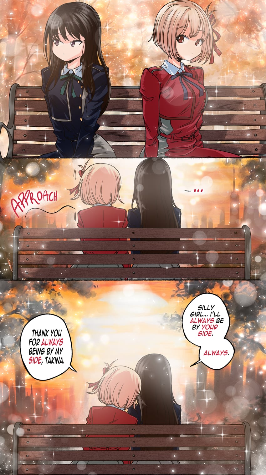 nishikigi chisato and inoue takina (lycoris recoil) drawn by grs-