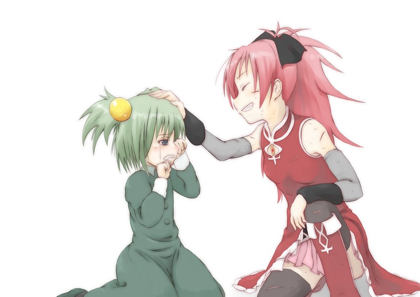 sakura kyoko and chitose yuma (mahou shoujo madoka magica and 1 more) drawn by namacha