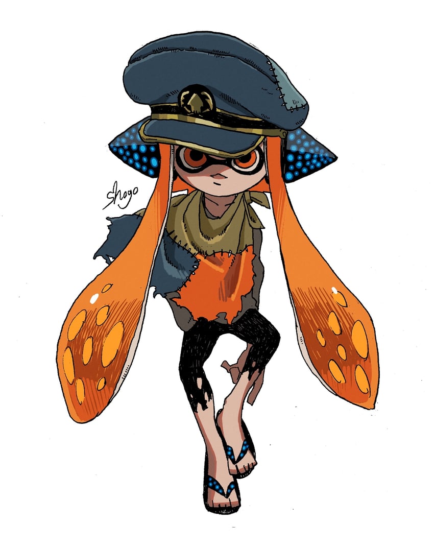 agent 3 and captain 3 (splatoon and 1 more) drawn by shogo_(shogo70449442)