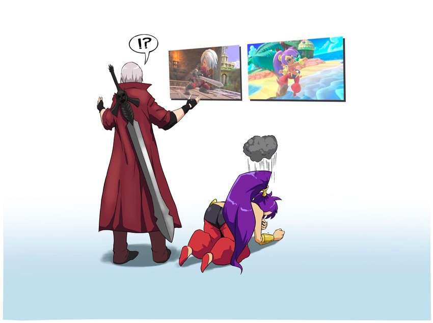 dante, shantae, and mii (super smash bros. and 3 more) drawn by francisco_mon