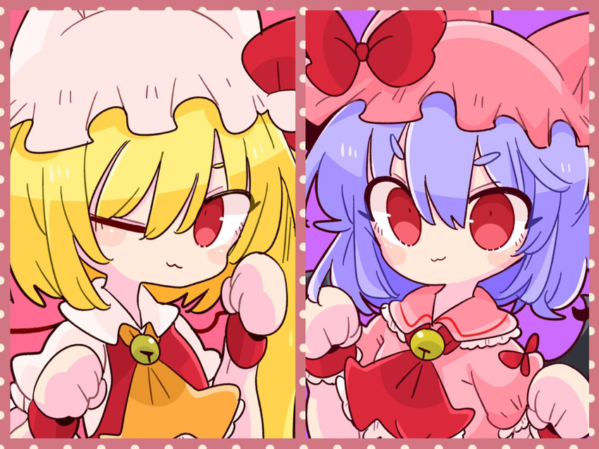 remilia scarlet and flandre scarlet (touhou) drawn by op_na_yarou
