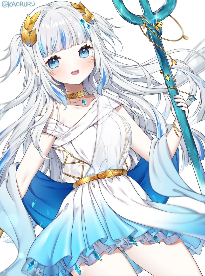 gawr gura (hololive and 1 more) drawn by kaoruru_(sakuno2911)