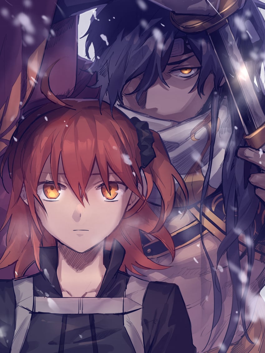 fujimaru ritsuka and okada izou (fate and 1 more) drawn by edamameoishii