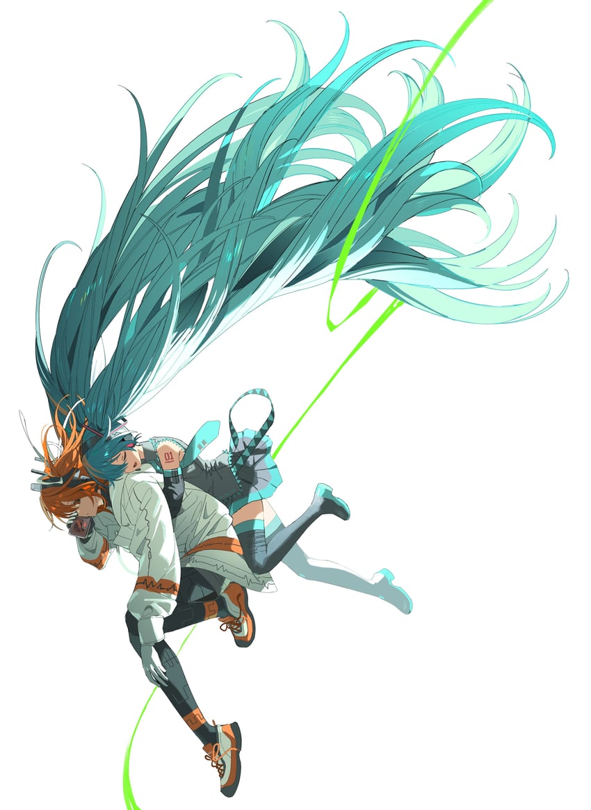 hatsune miku and adachi rei (vocaloid and 3 more) drawn by natwjeq