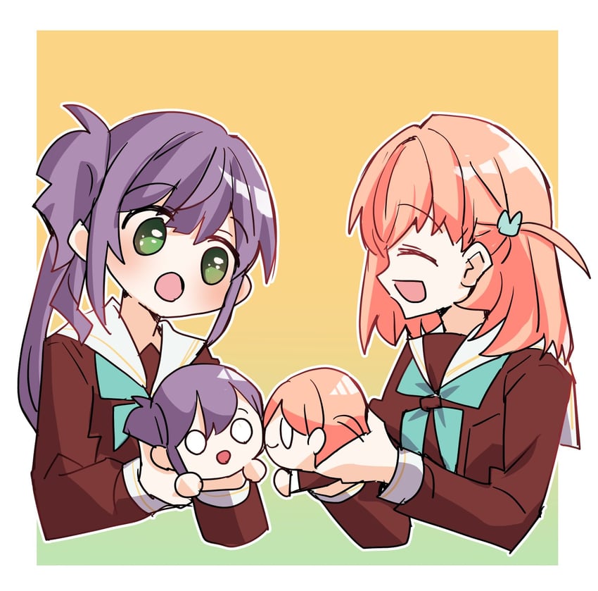 hinoshita kaho and otomune kozue (love live! and 1 more) drawn by kanduki_kamibukuro