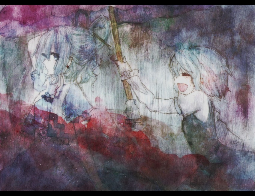tatara kogasa and kaku seiga (touhou) drawn by ice_(aitsugai)
