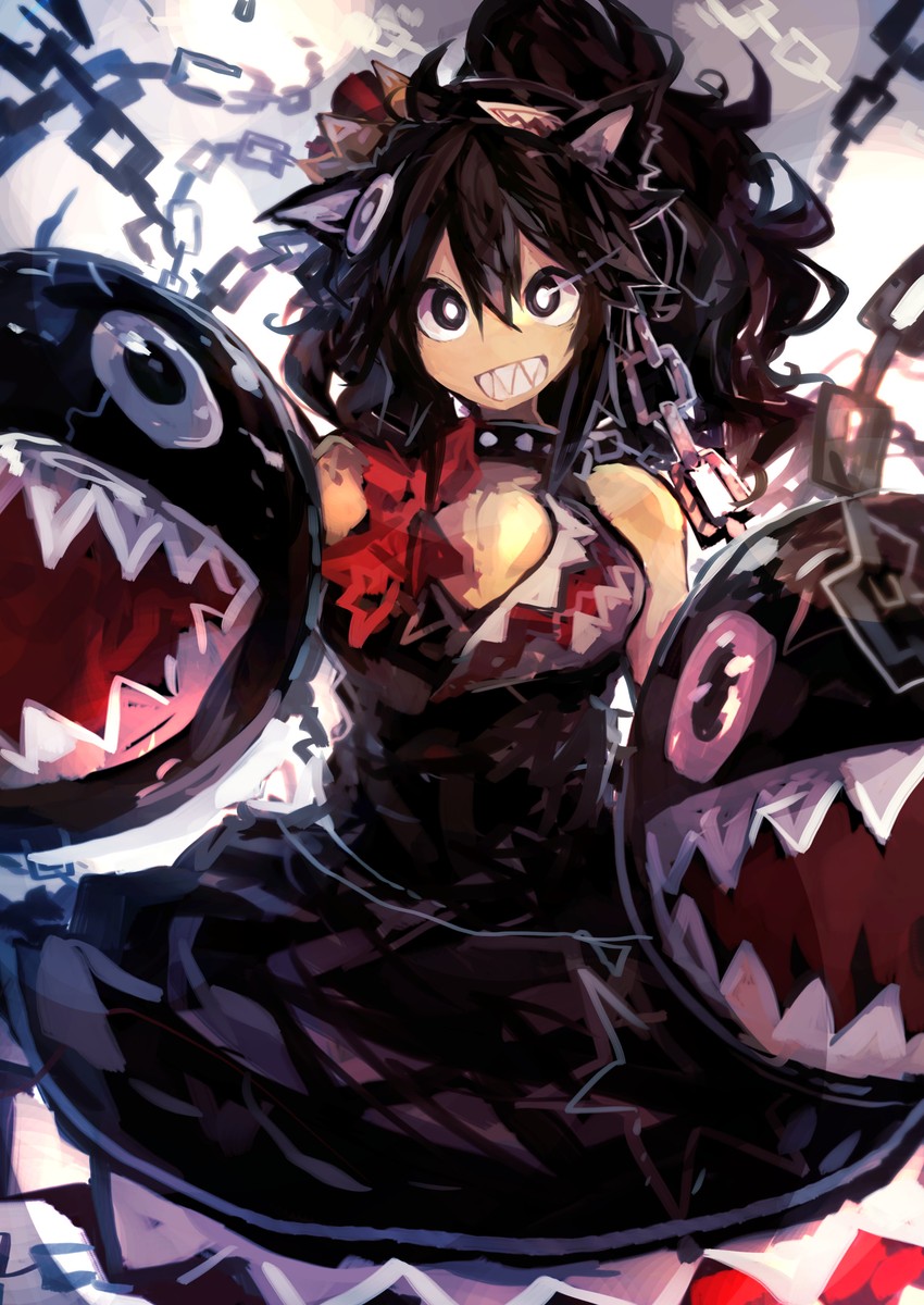 chain chomp and princess chain chomp (mario and 1 more) drawn by kaamin_(mariarose753)