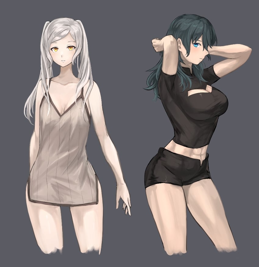 female byleth and female robin (fire emblem) drawn by zuzu_(ywpd8853)