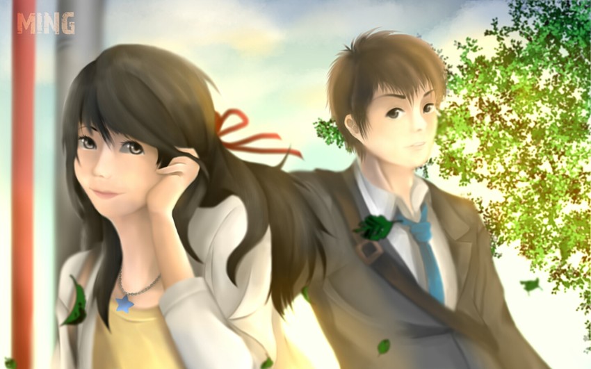 miyamizu mitsuha and tachibana taki (kimi no na wa.) drawn by min9_(mingmin93)