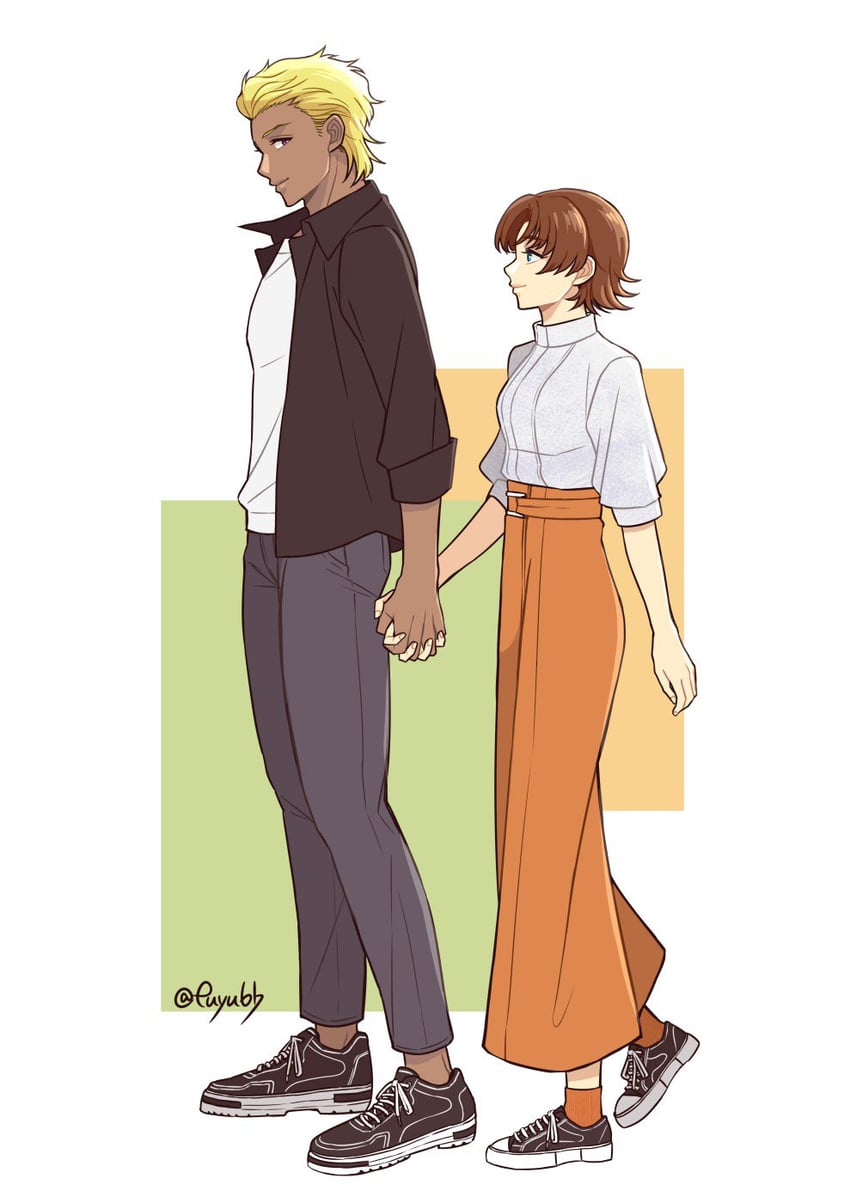dearka elsman and miriallia haw (gundam and 3 more) drawn by fuyu6b