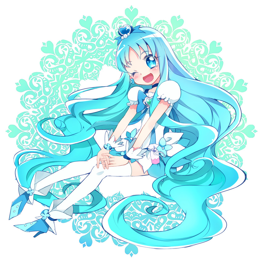 kurumi erika and cure marine (precure and 1 more) drawn by yui_(kanatamoo)