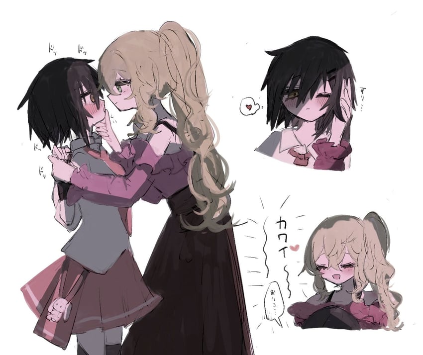 mikuni oriko and kure kirika (mahou shoujo madoka magica and 1 more) drawn by a_umanee