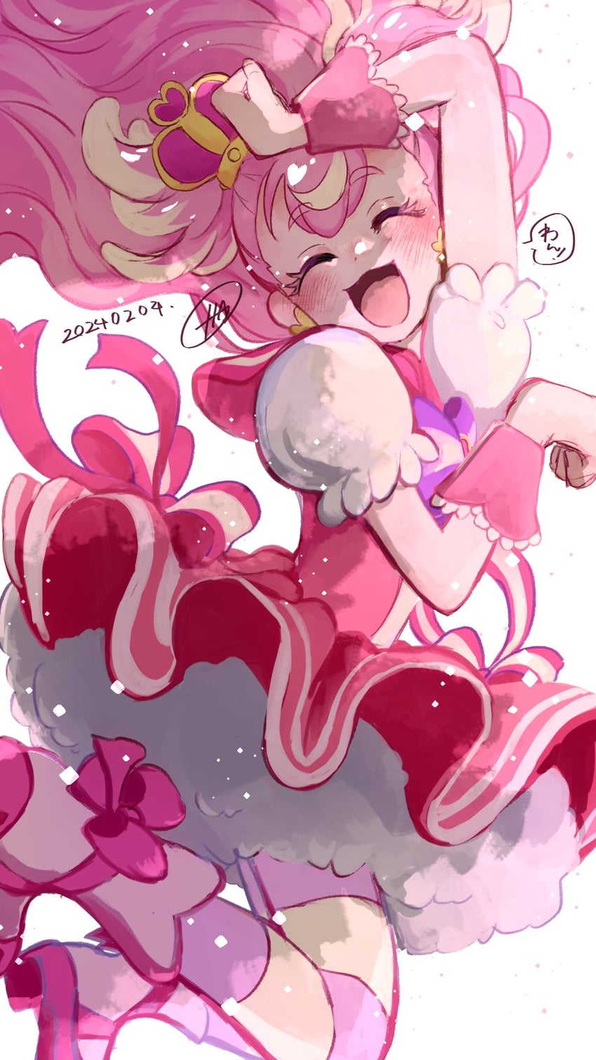 inukai komugi and cure wonderful (precure and 1 more) drawn by higoakari.