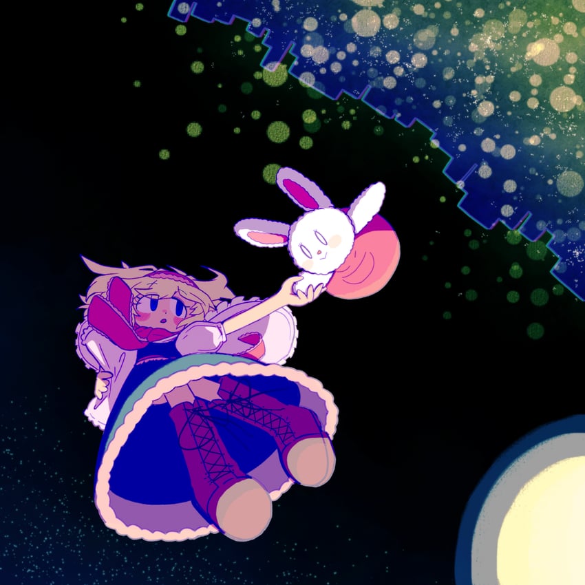 alice margatroid, ichigo, and fluffy fluffy rabbit-chan (touhou and 1 more) drawn by muimui_(4242564muimui)