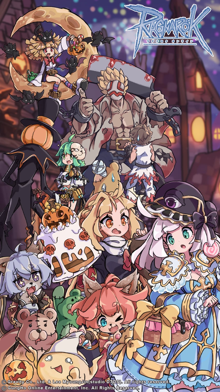 arch bishop, priest, sura, summoner, mechanic, and 7 more (ragnarok online) drawn by hiisu_(s-1104-d)