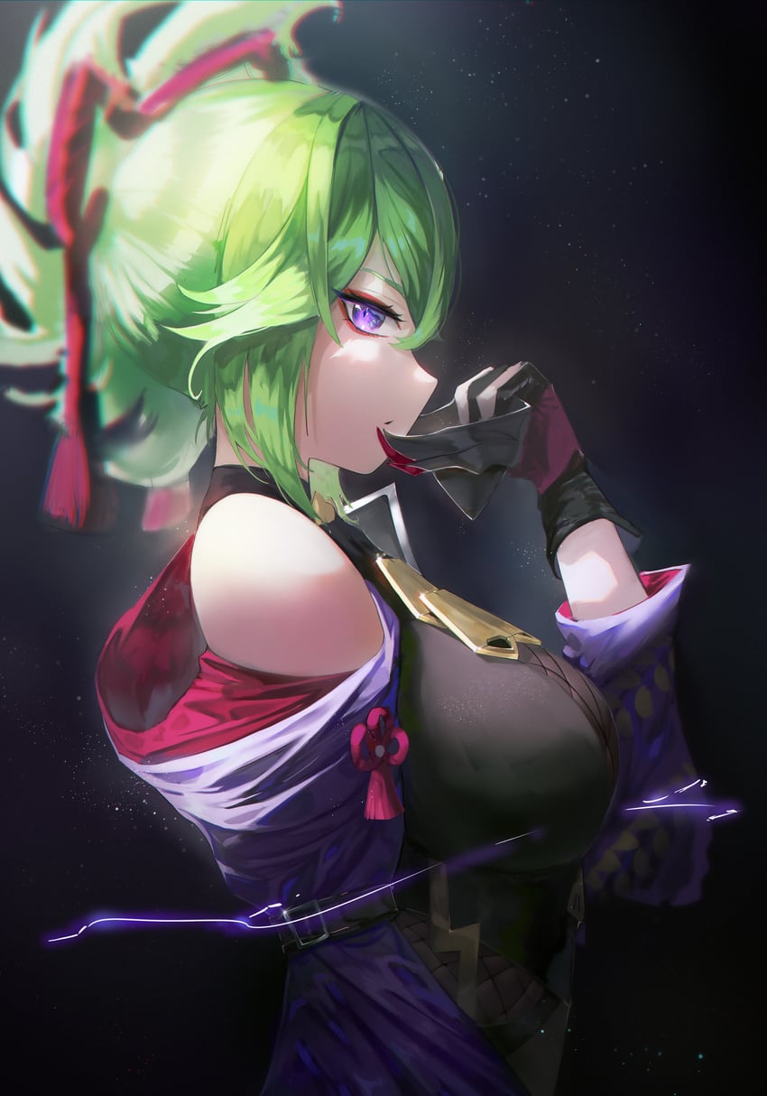 kuki shinobu (genshin impact) drawn by yonesdraws