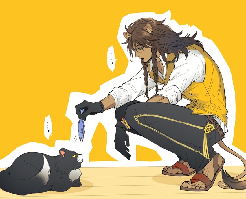 leona kingscholar and lucius (twisted wonderland) drawn by shinozaki_kyouko