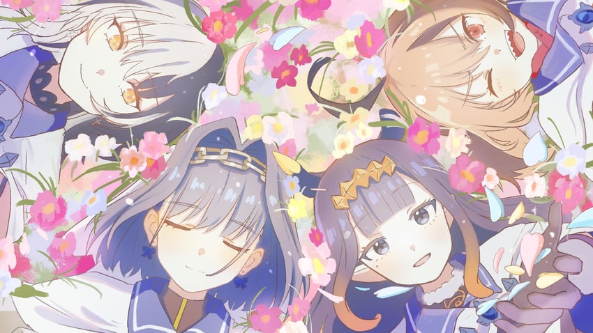 ninomae ina'nis, ouro kronii, shiori novella, and gigi murin (hololive and 2 more) drawn by purokiti