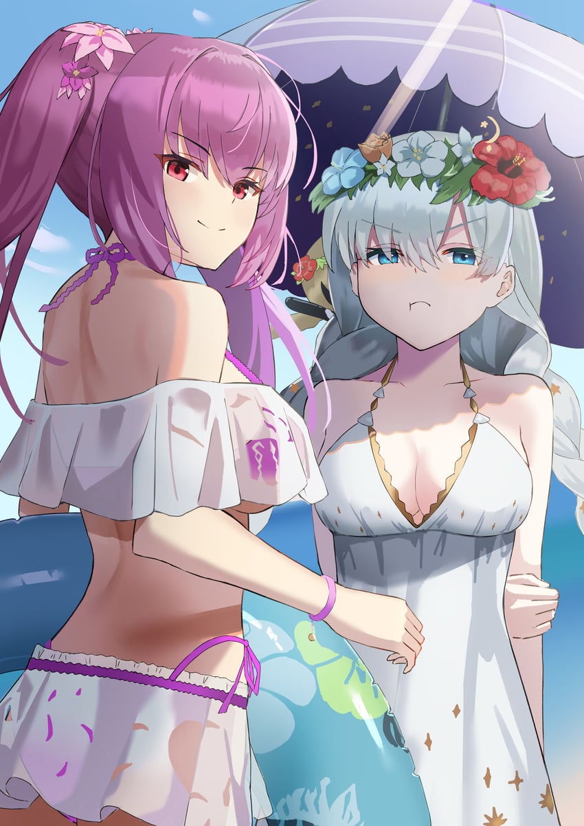 scathach, anastasia, and scathach skadi (fate and 1 more) drawn by motukan