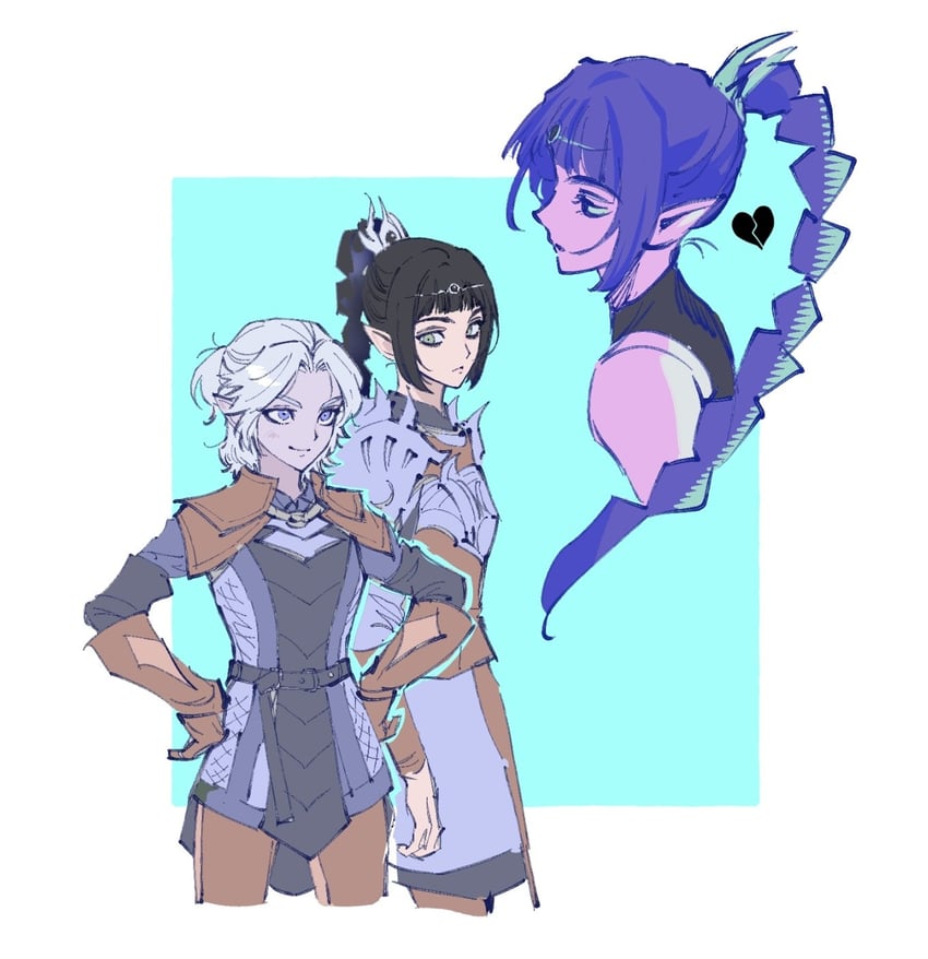 shadowheart and tav (dungeons & dragons and 2 more) drawn by s2_gp
