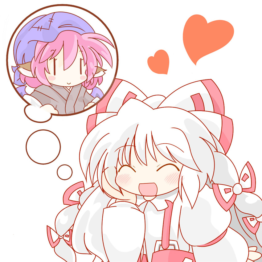 fujiwara no mokou, mystia lorelei, and okamisty (touhou and 1 more) drawn by ruto5102