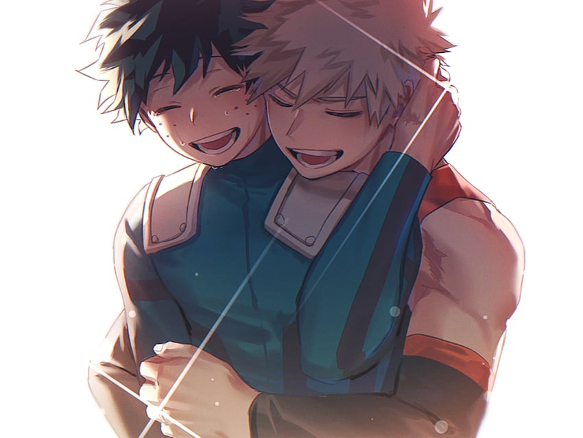 midoriya izuku and bakugou katsuki (boku no hero academia) drawn by cut_(nifuhami_35)