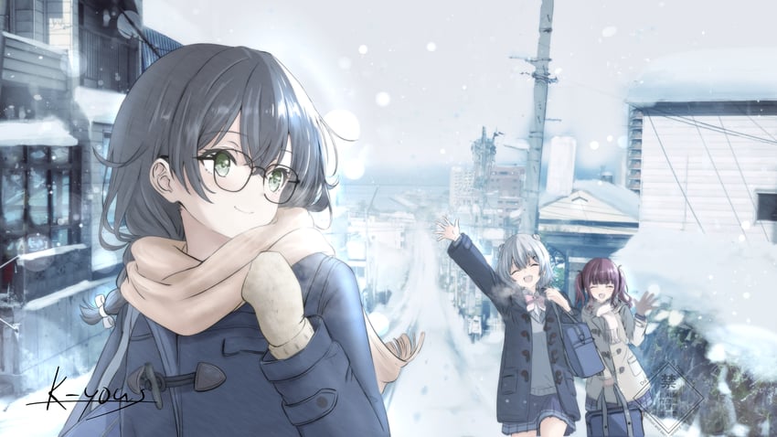koharu rikka, natsuki karin, and hanakuma chifuyu (synthesizer v and 1 more) drawn by k-yous