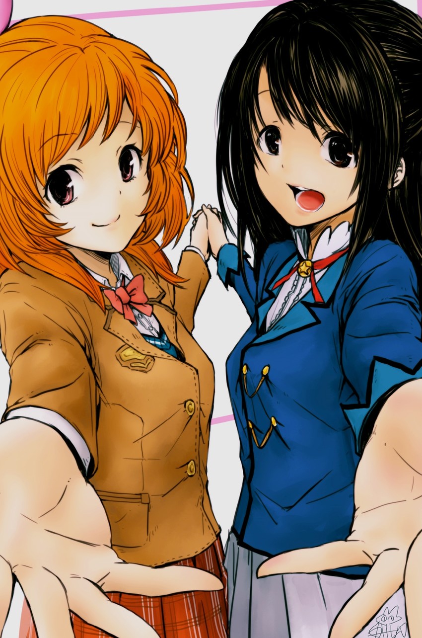 shimamura uzuki and ozora akari (idolmaster and 2 more) drawn by kakeshou