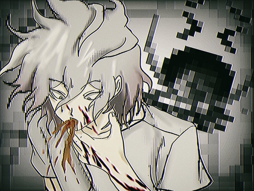 komaeda nagito (danganronpa and 1 more) drawn by uri_ka55