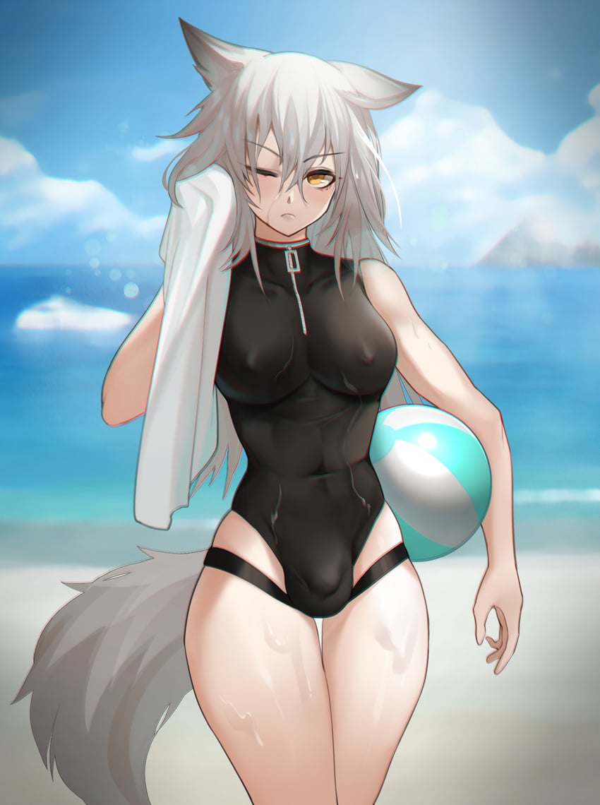 projekt red (arknights) drawn by gins