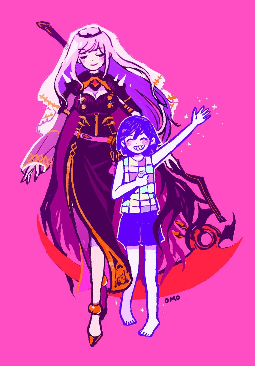 mori calliope and kel (hololive and 2 more) drawn by omocat