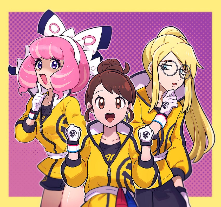 gloria, klara, and avery (pokemon and 1 more) drawn by chiimako