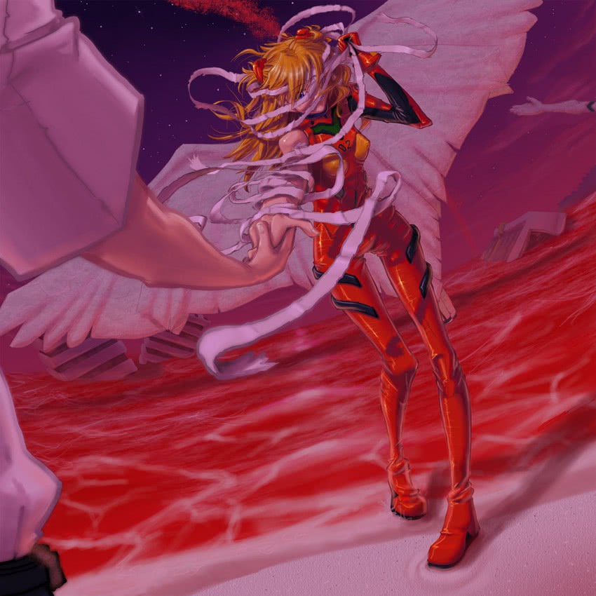 souryuu asuka langley, ikari shinji, and mass production eva (neon genesis evangelion and 1 more)