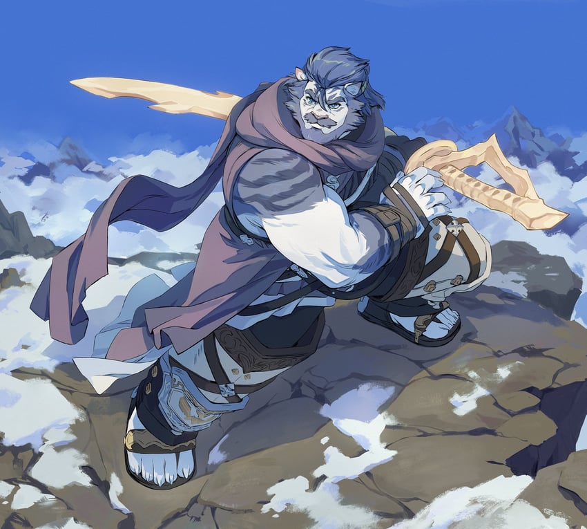 warrior of light (final fantasy and 1 more) drawn by iaidonooji