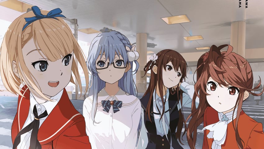 maruyama akane, saito nicole, tachikawa ayaka, and toda jun (22/7 and 1 more) drawn by uki_atsuya