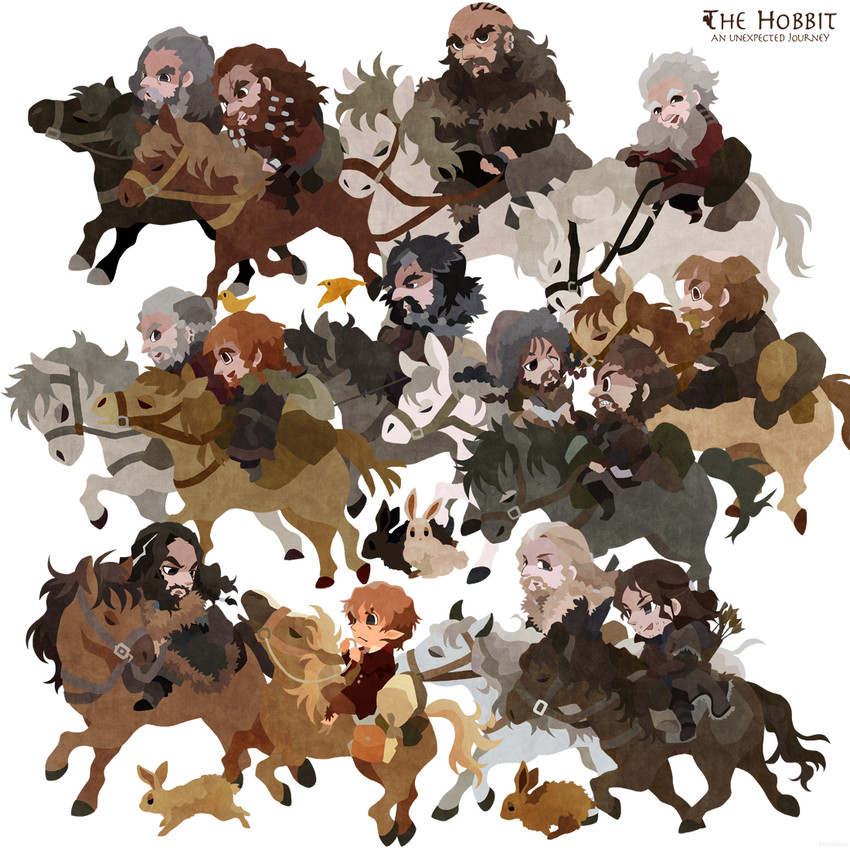 bilbo baggins, thorin oakenshield, fili, kili, balin, and 9 more (tolkien's legendarium and 1 more) drawn by kuroihato