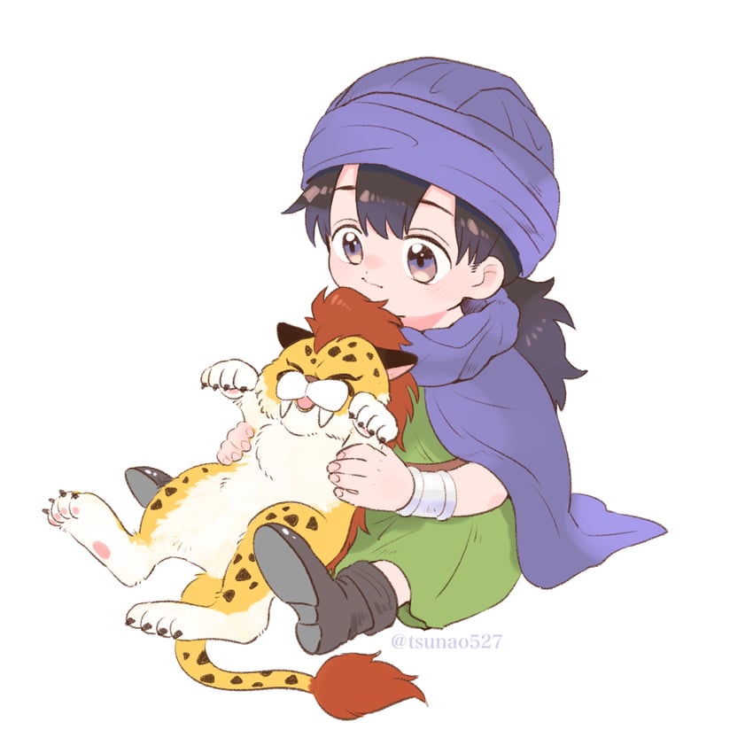hero, borongo, and great sabrecub (dragon quest and 1 more) drawn by tsunao527