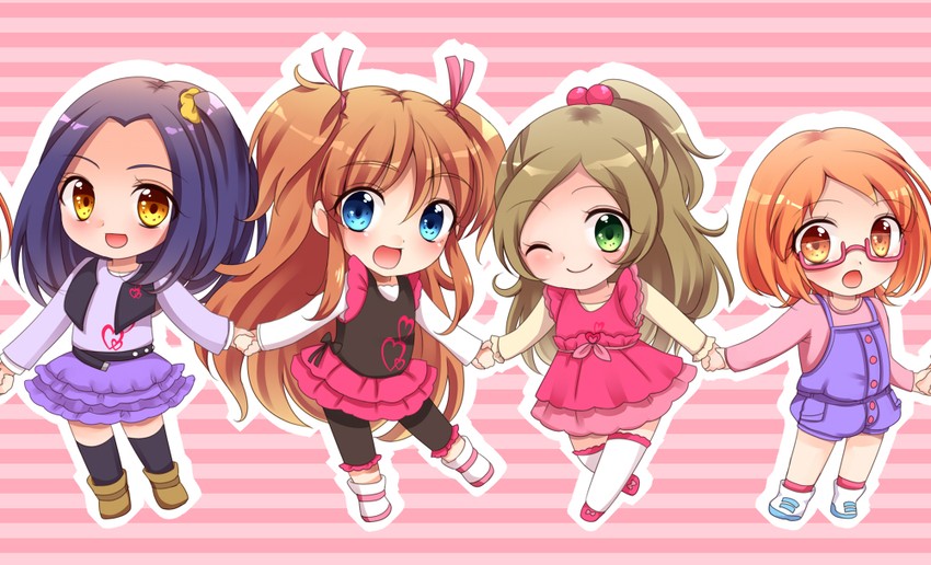 houjou hibiki, minamino kanade, kurokawa eren, shirabe ako, and seiren (precure and 1 more) drawn by uzuki_aki