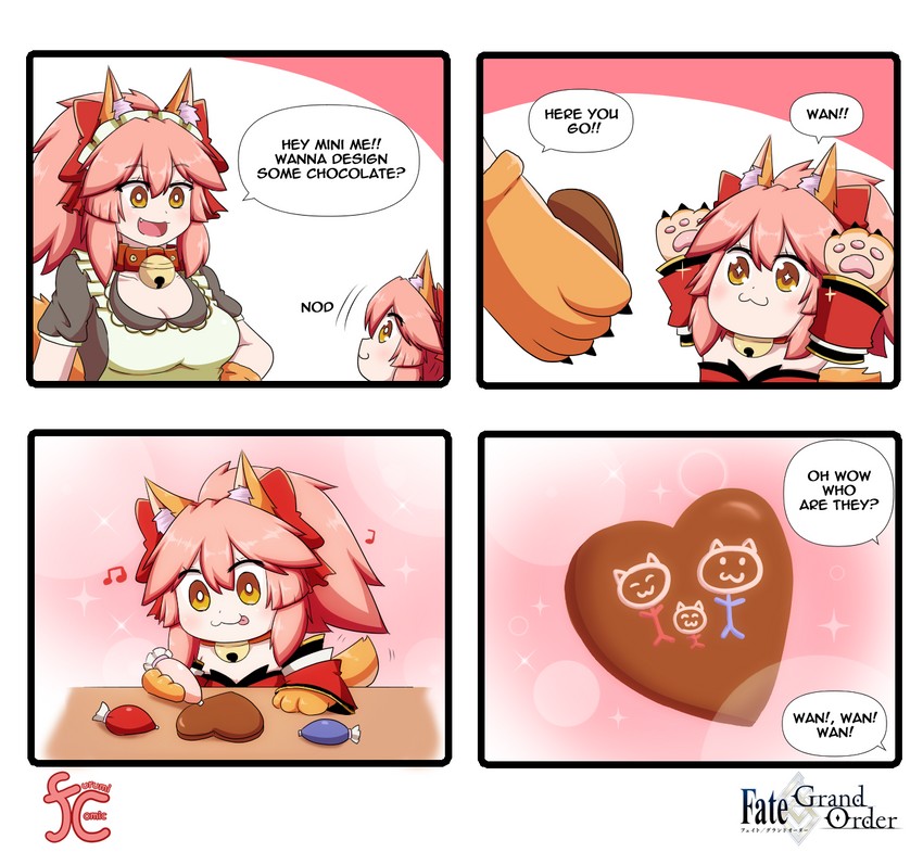 tamamo and tamamo cat (fate and 1 more) drawn by keita_naruzawa