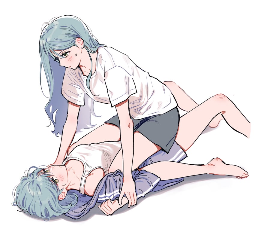hikawa sayo and hikawa hina (bang dream!) drawn by zihacheol