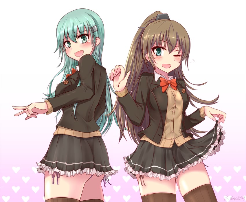 suzuya, kumano, suzuya kai ni, and kumano kai ni (kantai collection) drawn by kihou_no_gotoku_dmc
