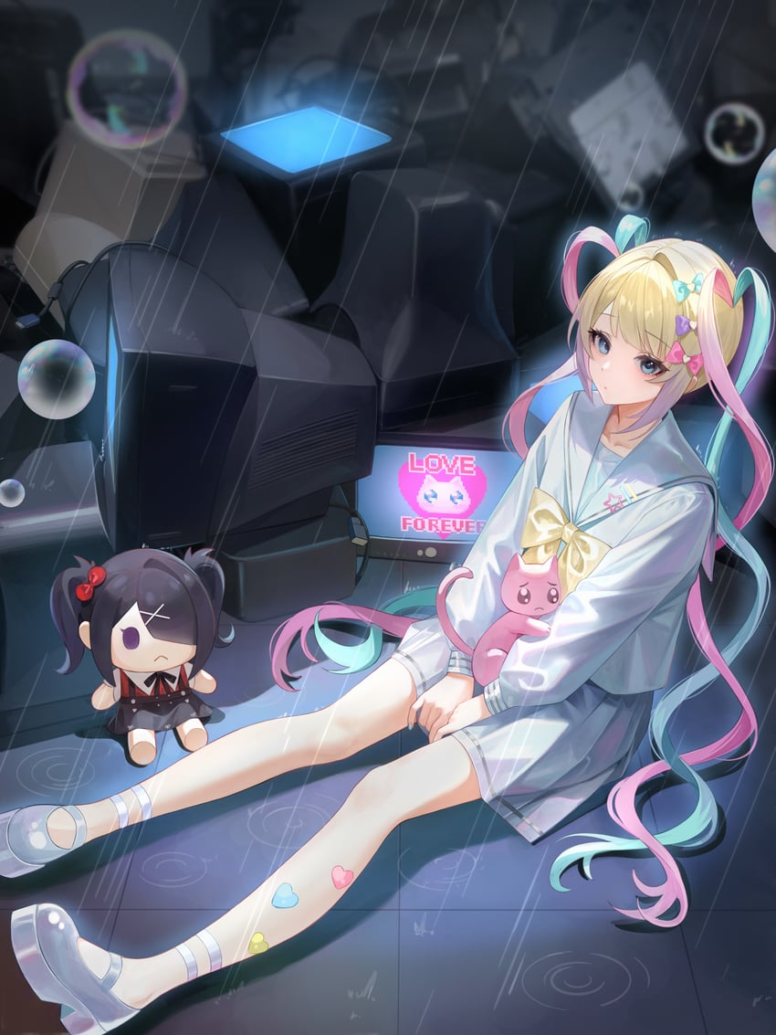 chouzetsusaikawa tenshi-chan and ame-chan (needy girl overdose) drawn by mei_(neekoandlulu)