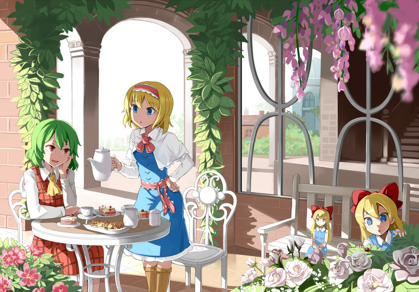 alice margatroid, kazami yuuka, and shanghai doll (touhou) drawn by emerane
