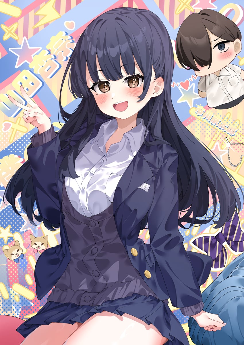 yamada anna and ichikawa kyoutarou (boku no kokoro no yabai yatsu) drawn by hua-huahua