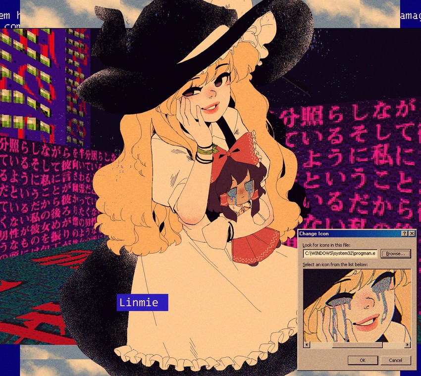 hakurei reimu and kirisame marisa (touhou and 3 more) drawn by pixie_(milkywaypixies)