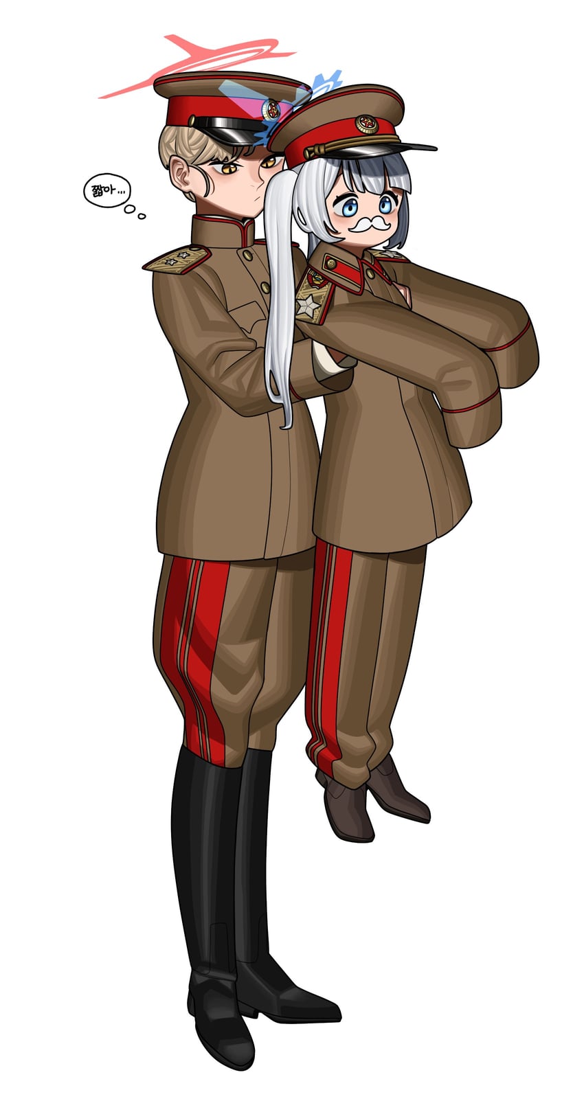 marina, cherino, and joseph stalin (blue archive) drawn by pzkpfwi