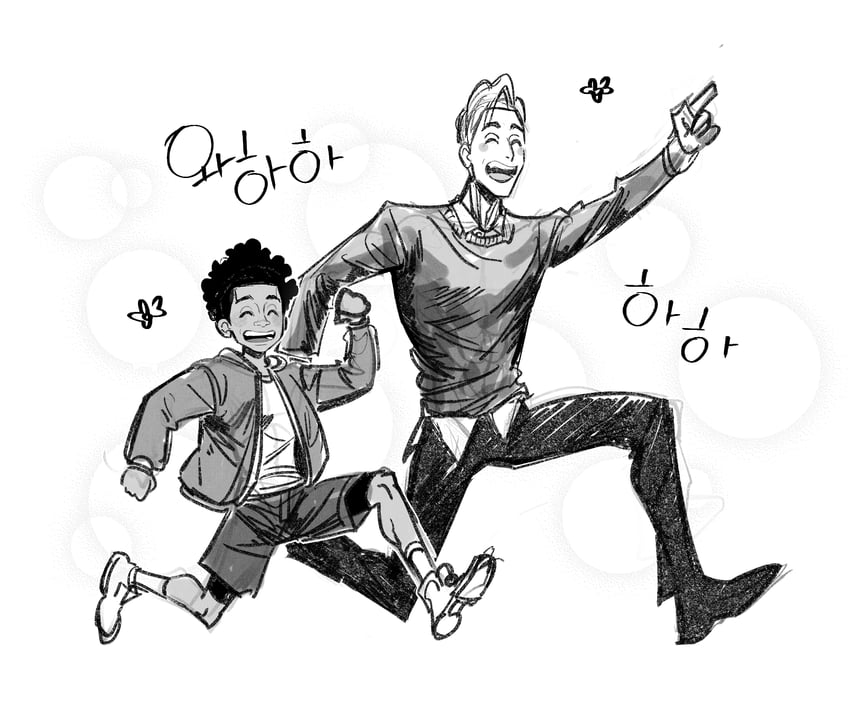 miles morales and ripeter (marvel and 3 more) drawn by jungyun99